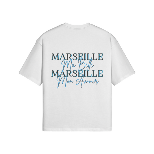 T-SHIRT HOMME MARSEILLE MA BELLE MARSEILLE MON AMOUR BLANC