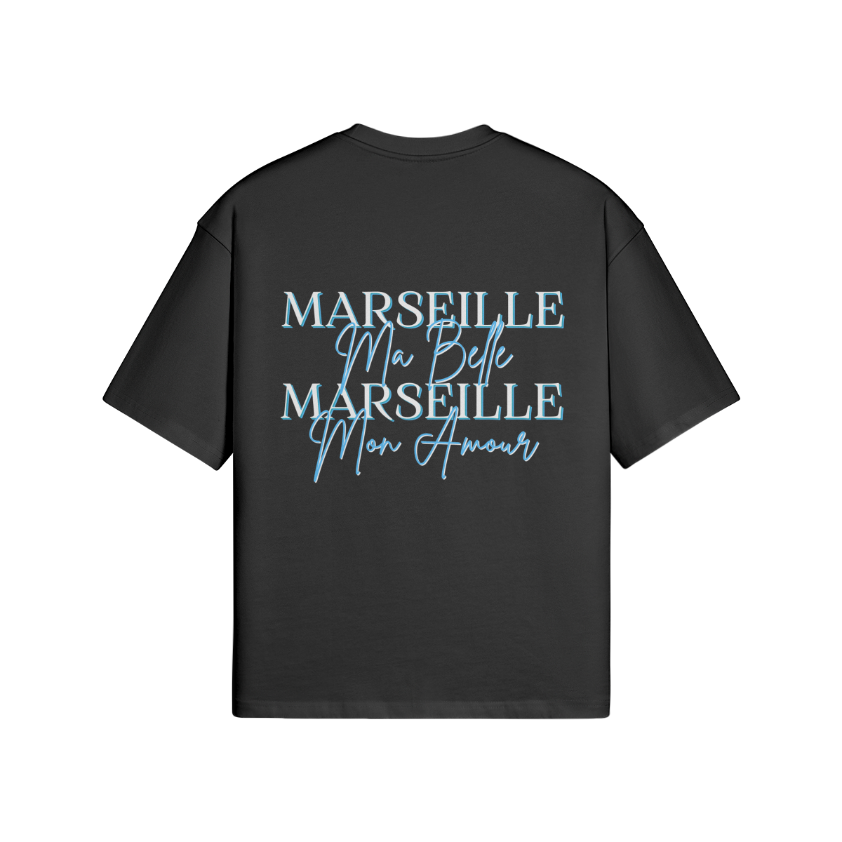 T-SHIRT HOMME MARSEILLE MA BELLE MARSEILLE MON AMOUR NOIR