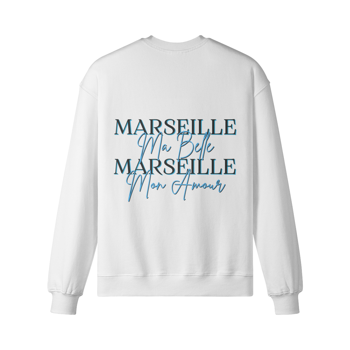 PULL HOMME MARSEILLE MA BELLE MARSEILLE MON AMOUR BLANC