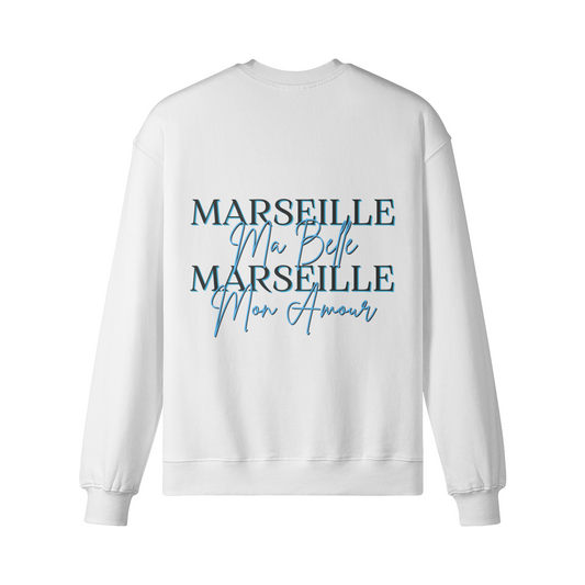 PULL HOMME MARSEILLE MA BELLE MARSEILLE MON AMOUR BLANC